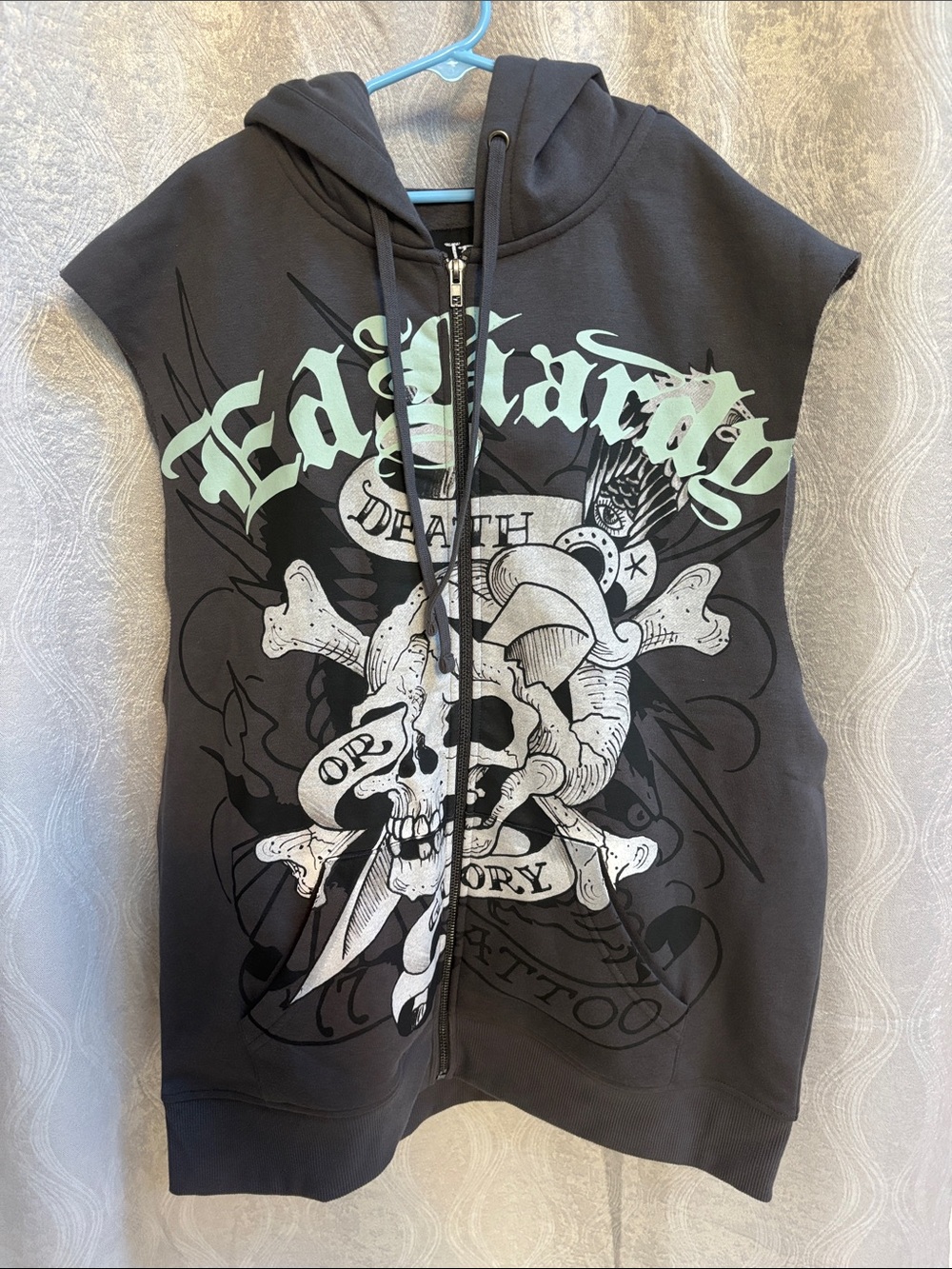 Ed Hardy Death or Glory Sleeveless Hoodie
